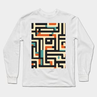 Maze of Dreams: Pastel Labyrinth Journey Long Sleeve T-Shirt